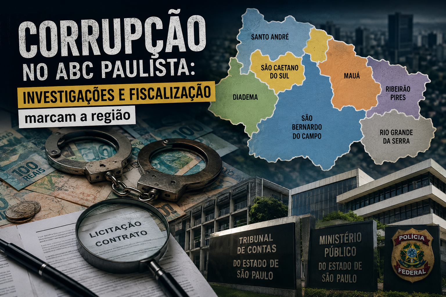 Histórico de investigações coloca cidades do ABC Paulista sob constante fiscalização dos órgãos de controle